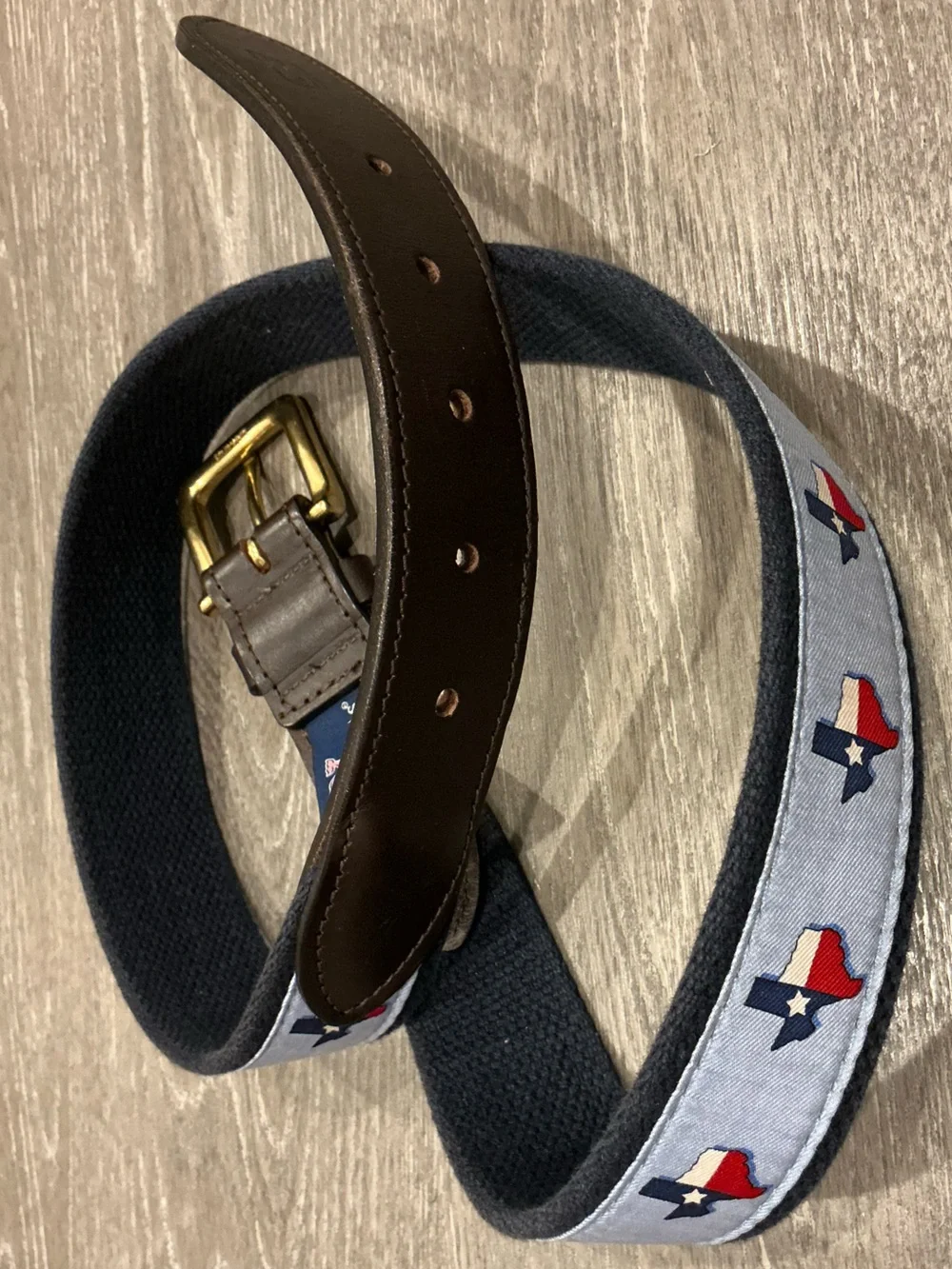 ♥️⚪️🔵TEXAS TX Vineyard Vines Belt Size 34 ♥️⚪️🔵